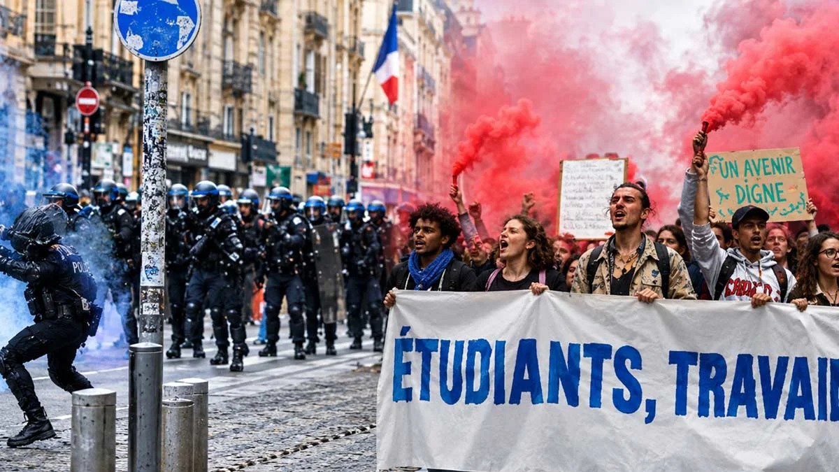 France Student Protests Escalate as Hundreds of Schools Are Disrupted